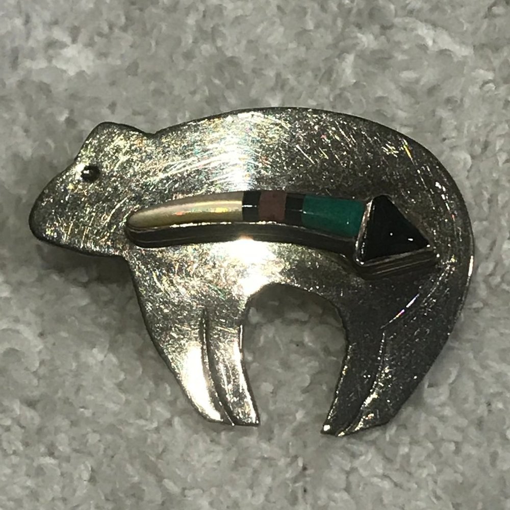 Navajo Silver Bear Pendant